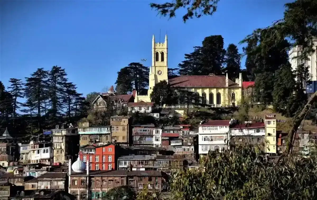 Beautiful view of Christ Church in Shimla